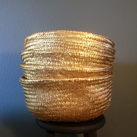 Organize your closet! Gold Seagrass Storage Basket - Picture 5 of 5